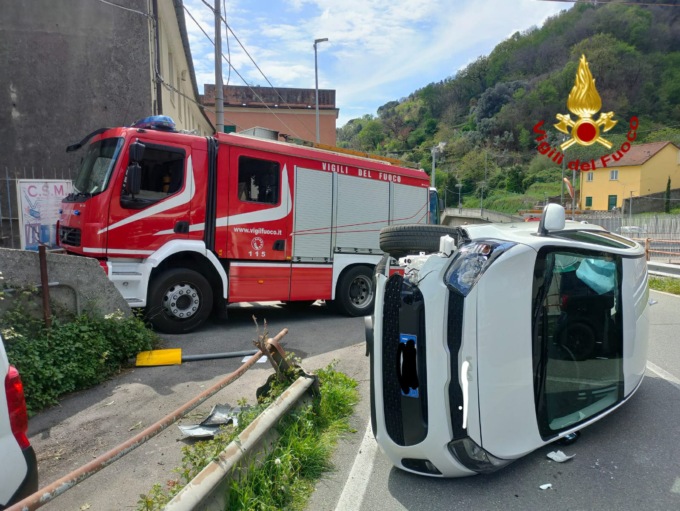 Incidente stradale sulla strada del Turchino