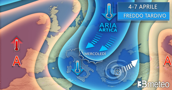 Meteo, settimana di Pasqua con freddo tardivo e neve anche a quote basse