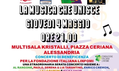 Alessandria: il 4 maggio concerto di beneficenza per sostenere la Fondazione Italiana Linfoni