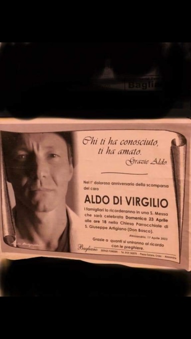 Un anno fa il 19 aprile  in via Pavia ad Alessandria, l’incidente stradale nel quale moriva Aldo di Virgilio