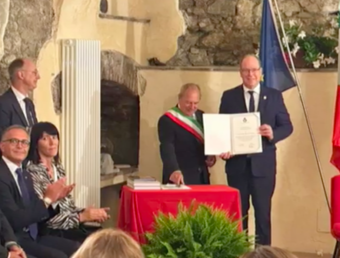 Alberto di Monaco cittadino onorario di Rocca Grimalda e Carrosio