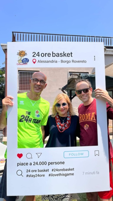 Alessandria, il sindaco Abonante e Rossa alla 24 ore di basket