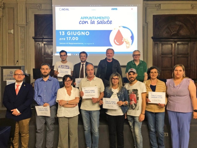 Giornata mondiale del donatore di sangue: incontro e premiazione all’Azienda Ospedaliera