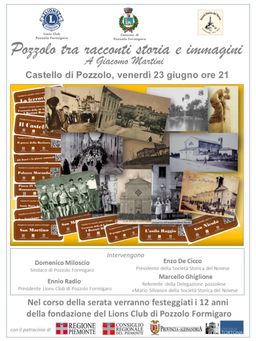 Venerdì 23 giugno presentazione del progetto “Pozzolo tra racconti, storie e immagini”