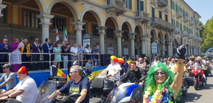 Il 78° Motoraduno Internazionale della Madonnina dei Centauri: il corte ad Alessandria