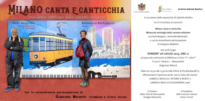 Alessandria, in scena il 28 luglio il concerto – spettacolo “Milano canta e canticchia”