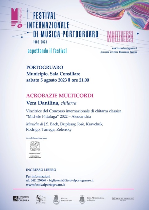 Il premio internazionale di chitarra classica Michele Pittaluga di Alessandria sbarca al festival internazionale di musica a Portogruaro