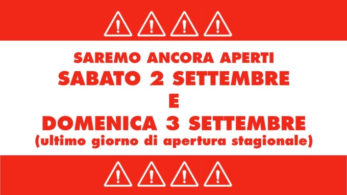 Oggi, venerdì 1 settembre, chiuso il Parco Acquatico Lavagello: riaprirà sabato 2 e domenica 3 settembre
