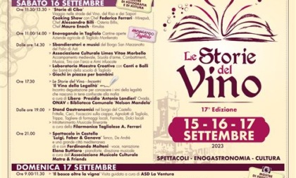 Dal 15 al 17 settembre, a Tagliolo Monferrato al via la 17esima edizione de "Le Storie del Vino"