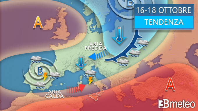Meteo, a partire dal week-end arriva l’autunno: calo netto delle temperature
