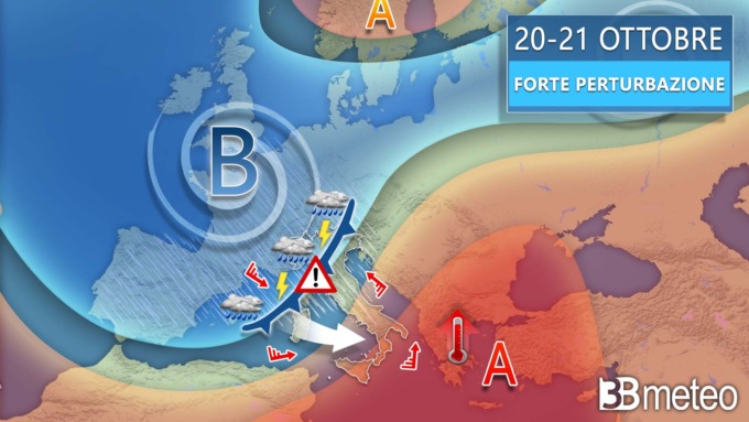 Meteo, in arrivo un’ondata di maltempo con nubifragi, forti venti e mareggiate