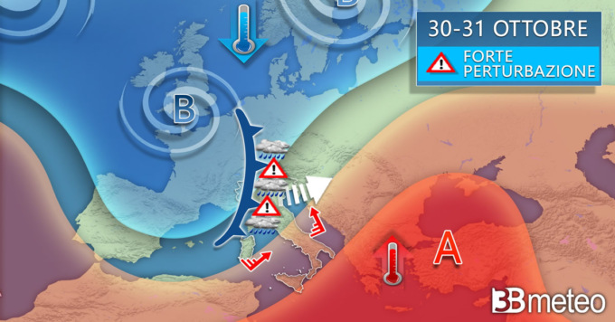 3bmeteo: “Lungo ponte di Ognissanti in parte sotto il maltempo”