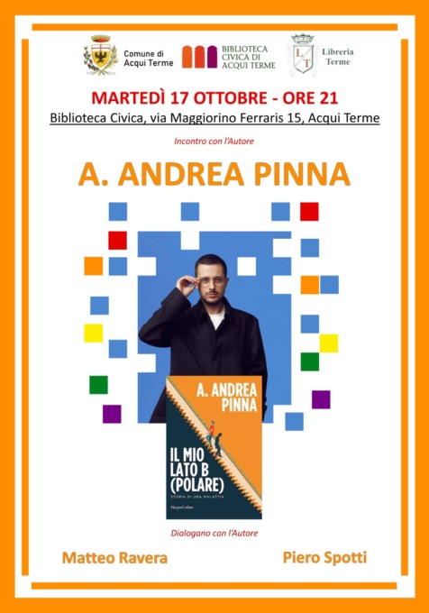 Andrea Pinna ad Acqui Terme per presentare il suo libro