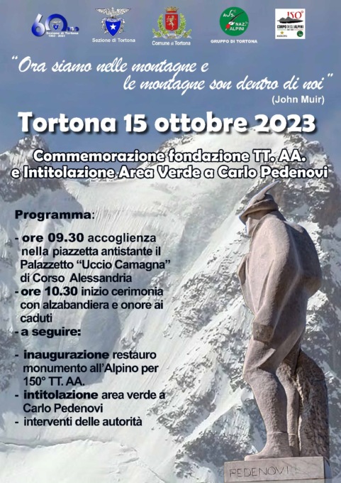 Tortona, domenica 15 ottobre  la commemorazione delle Truppe Alpine