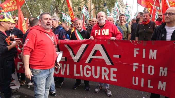 Sciopero questa mattina a Roma per l’Ex Ilva: presente anche il Sindaco di Novi Ligure