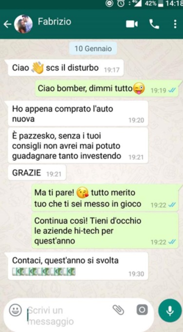 False chat whatsapp e stipendi extra large: sequestrato un sito web di trading online