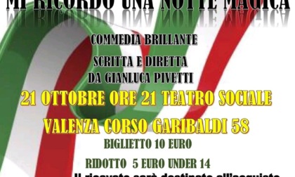 Valenza, sabato 21 lo spettacolo benefico "Mi ricordo una notte magica"