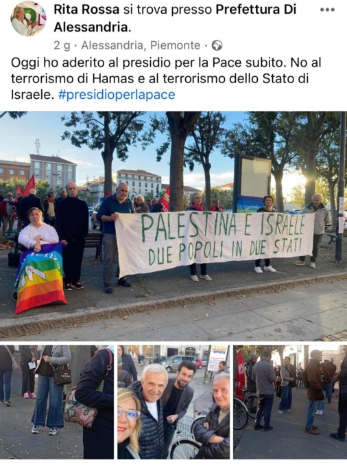 Lega Alessandria: “Continua imperterrita la propaganda antisionista di Rita Rossa”. Il PD risponde