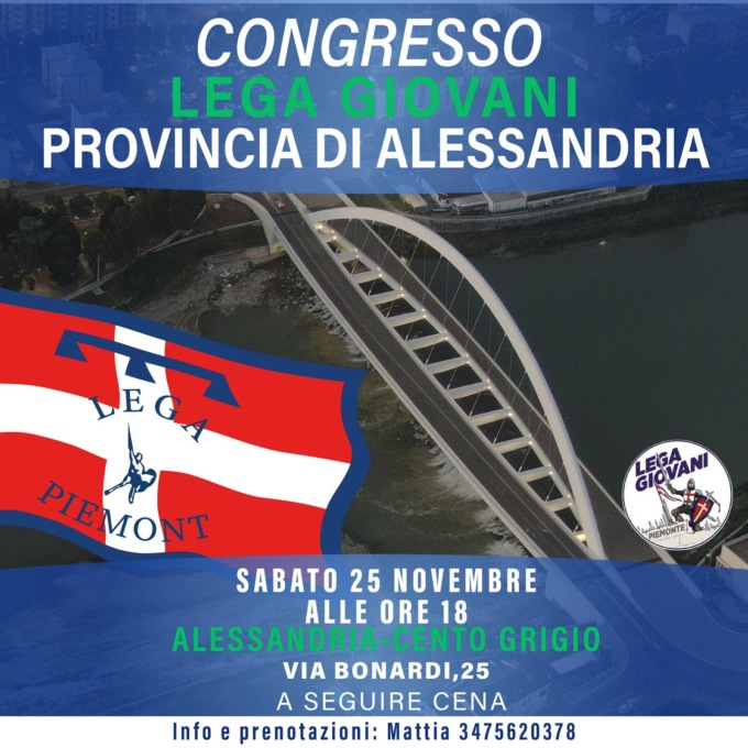 Sabato al Centogrigio di Alessandria congresso provinciale della Lega Giovani