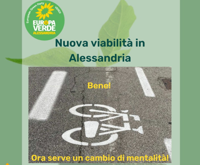 Nuove corsie ciclabili ad Alessandria, Verdi: “Ora serve un cambio di mentalità”