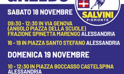 Lega Alessandria, un week end con i Gazebo tra la gente per raccontare l’azione di Governo