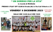 Venerdì 8 dicembre, ad Ovada, la terza edizione del torneo benefico "Un sorriso per la vita"