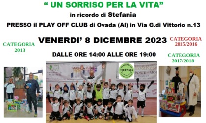 Venerdì 8 dicembre, ad Ovada, la terza edizione del torneo benefico "Un sorriso per la vita"