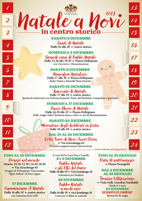 “Natale a Novi”, le iniziative nel centro storico