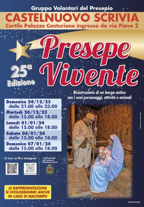 A Castelnuovo Scrivia la 25°edizione del Presepe Vivente, in programma altre 4 repliche