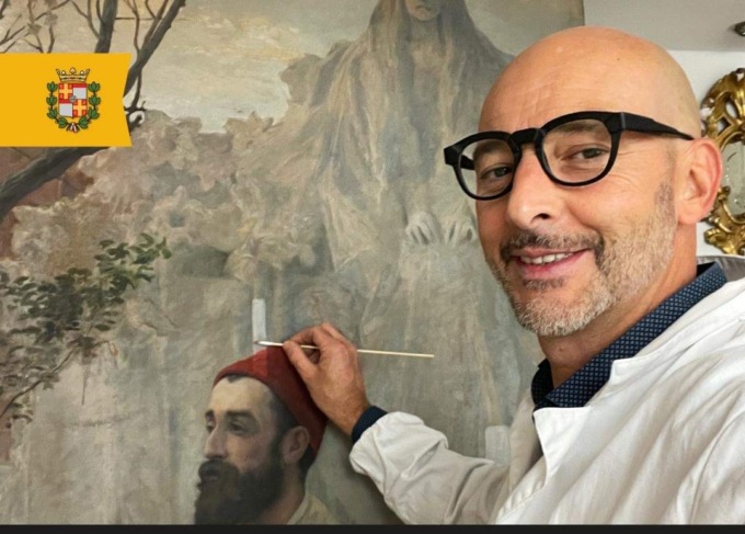 Il restauro del dipinto di Giani torna al museo di Casale Monferrato