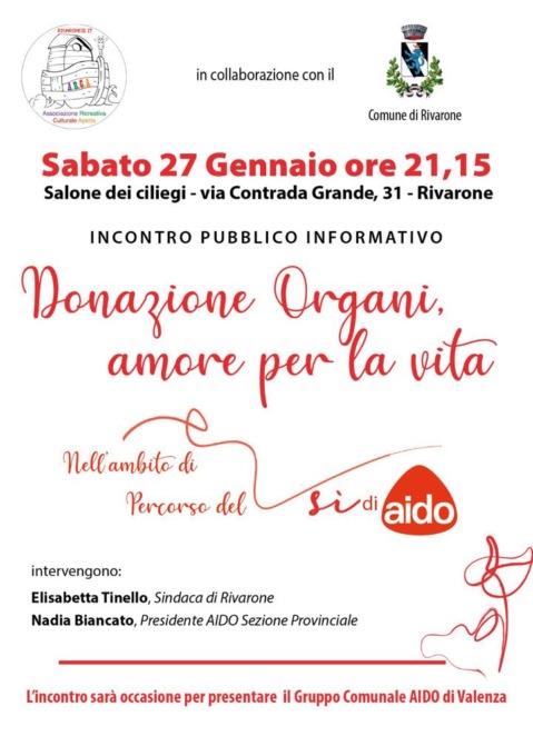 AIDO, il “percorso del sì” per la donazione degli organi fa tappa a Rivarone