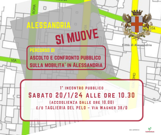 Comune Alessandria, consultazione pubblica di ascolto sul tema della mobilità