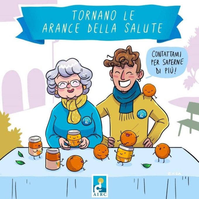 Sabato 27 gennaio, ad Alessandria, tornano le arance della ricerca AIRC 