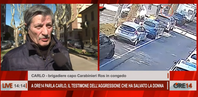Tenta di investirla e poi la prende a pugni: salvata da un brigadiere in pensione