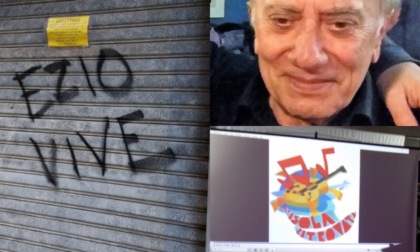 Alessandria, scritta dedicata a Ezio Poli a L’Isola Ritrovata
