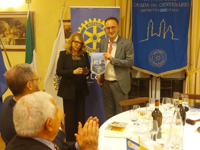 Ospite d’eccezione alla conviviale del Rotary Club Ovada del centenario