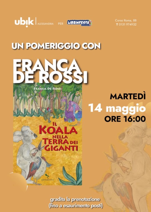 Alessandria, martedì “Un pomeriggio con Franca De Rossi”