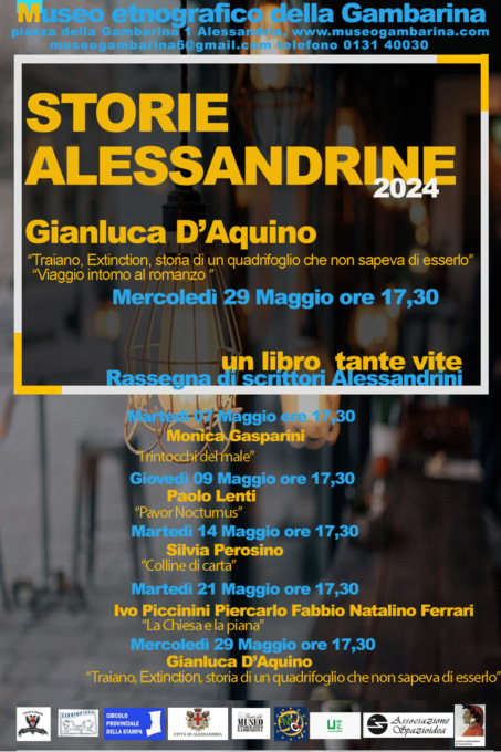 Alessandria, mercoledì 29 i libri di Gianluca D’Aquino al “C’era una volta”