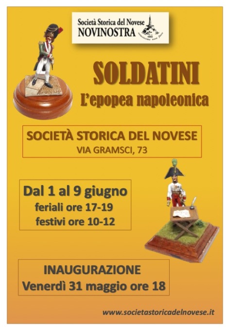 Novi Ligure, da venerdì 31 la mostra “Soldatini, l’epopea napoleonica”