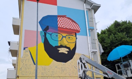 Al quartiere Cristo di Alessandria un murale con il volto di Umberto Eco