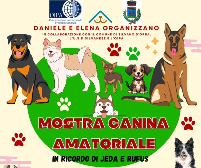 Il 12 luglio a Silvano d’Orba la mostra canina amatoriale “In ricordo di Jeda e Rufus”