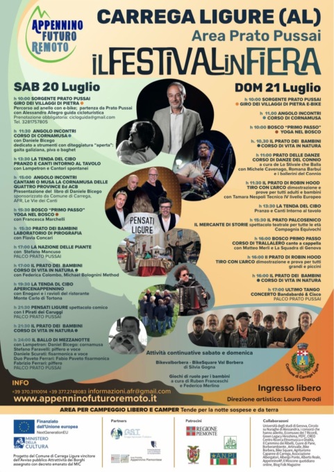 Carrega Ligure, nel weekend arrivano Stefano Mancuso, Pirati dei Caruggi e Bandabardò