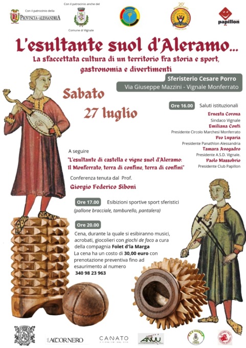 Vignale Monferrato, sabato 27 l’evento “L’esultante suol d’Aleramo”