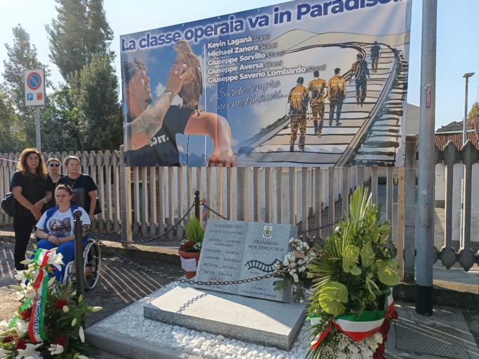 Un anno dalla strage di Brandizzo: la cerimonia in ricordo delle cinque vittime