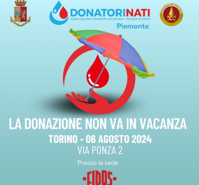 DonatoriNati: domani tappa a Torino per la raccolta di sangue e plasma