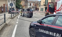 Incidente a Mirabello Monferrato: auto si ribalta lungo la Sp 31