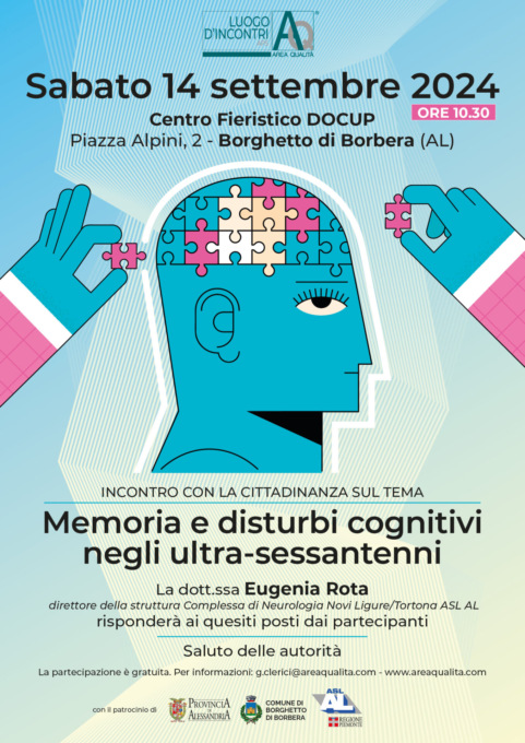 Borghetto Borbera, sabato 14 “Memoria e disturbi cognitivi negli ultra-sessantenni”