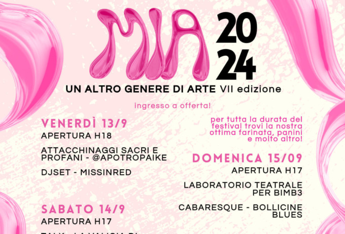 Alla Casa delle Donne fine settimana con il festival “MIA – un altro genere di arte”
