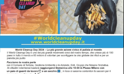 Tortona, domani l'iniziativa #PuliamoTortona per il World Cleanup Day