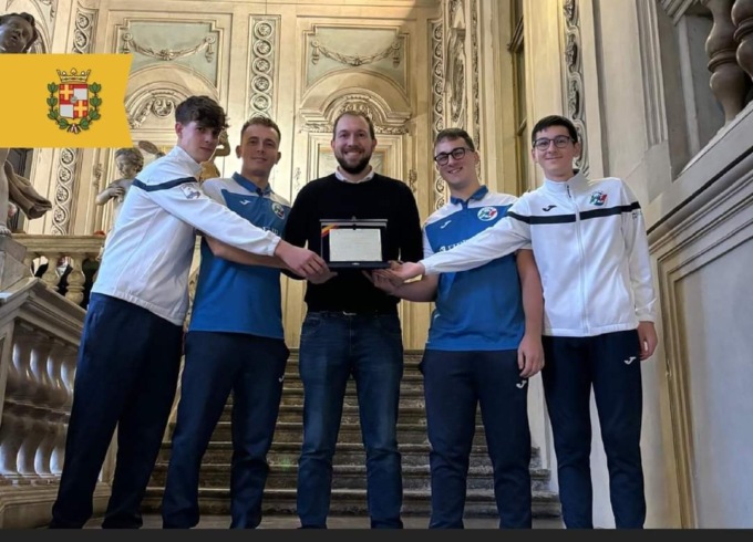 Campioni del Mondo di subbuteo ricevuti in Comune a Casale